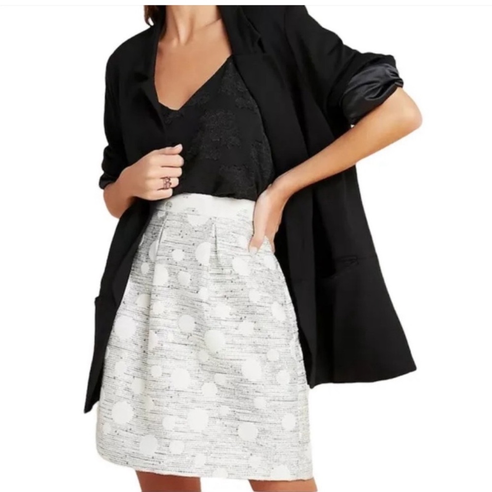 Anthropologie Maeve Anya Dotted Jacquard Skirt size 6